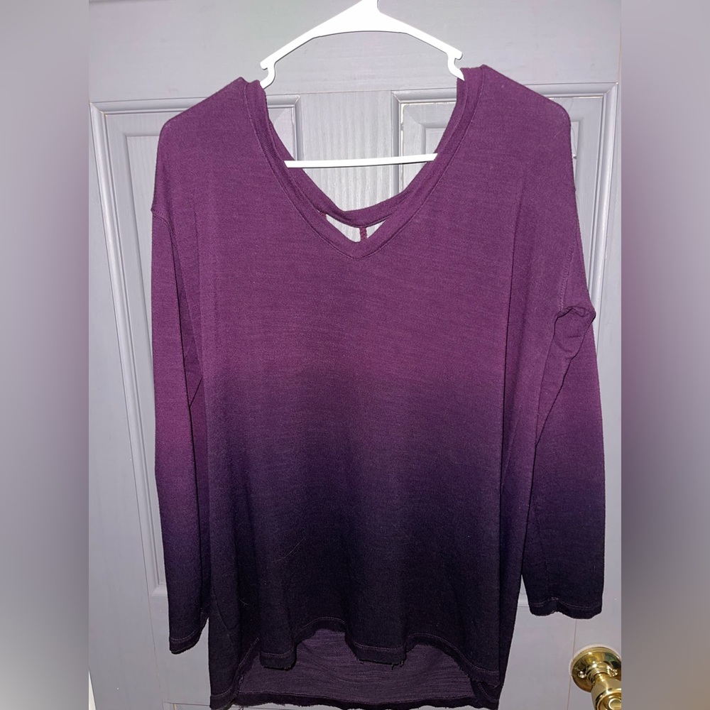 Women’s Ombré Purple Long Sleeve